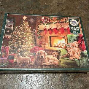 Cobb Hill by New Balance Festive Puzzle with Golden Dogs NIB